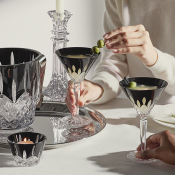 Lismore Black Toasting Martini 170ml Set of 2