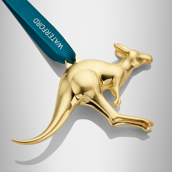 Kangaroo Golden Ornament