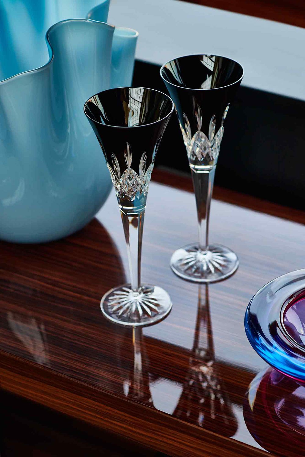 Lismore Black Flute Pair Waterford®