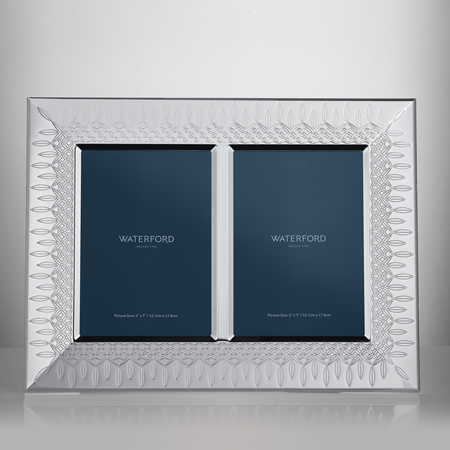 Lismore Double Photo Frame Silver 13x18cm
