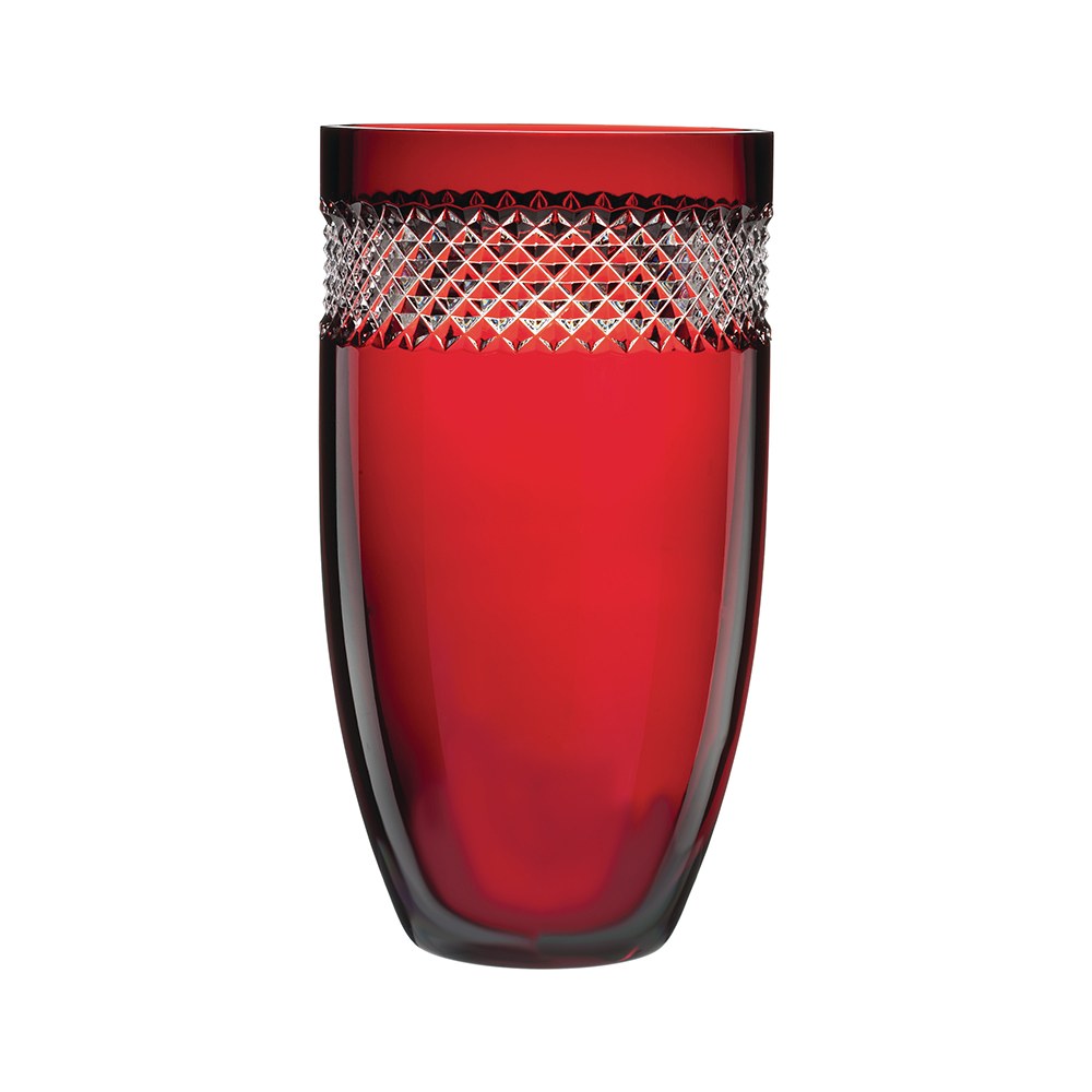 Waterford Crystal John Rocha Red Cut Vase 30cm Waterford® Crystal