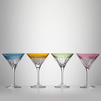 Mixology Martini 250ml Mixed Pattern Set of 4