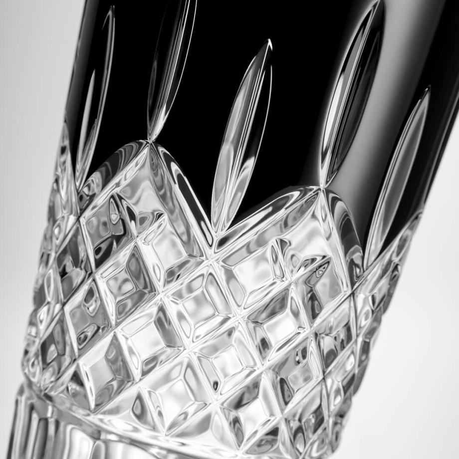 Lismore Black Vase 25cm