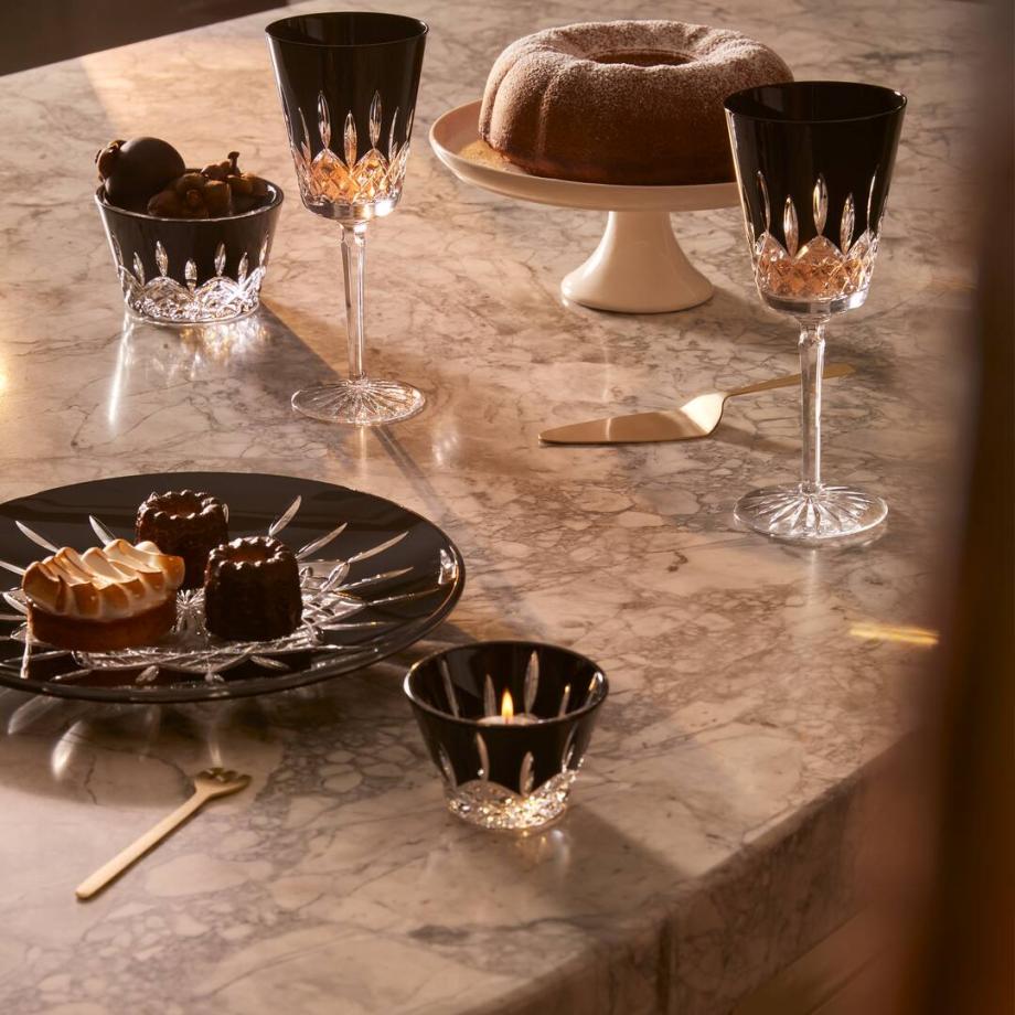 Lismore Black Goblet Pair 425ml