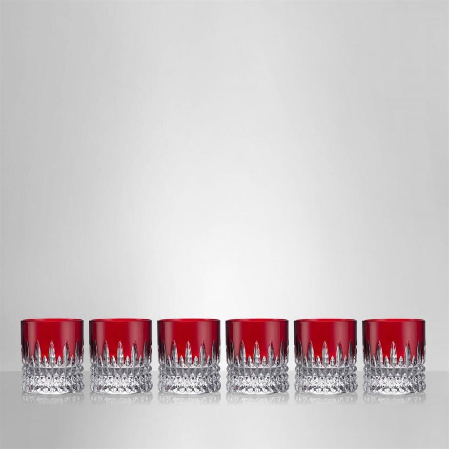 New Year Celebration Small Tumbler Red, Set of 6