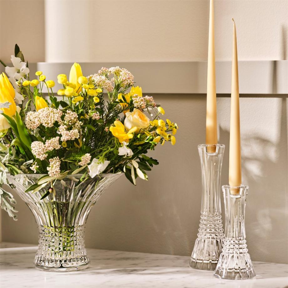 Lismore Diamond Candlestick 25cm, Set of 2