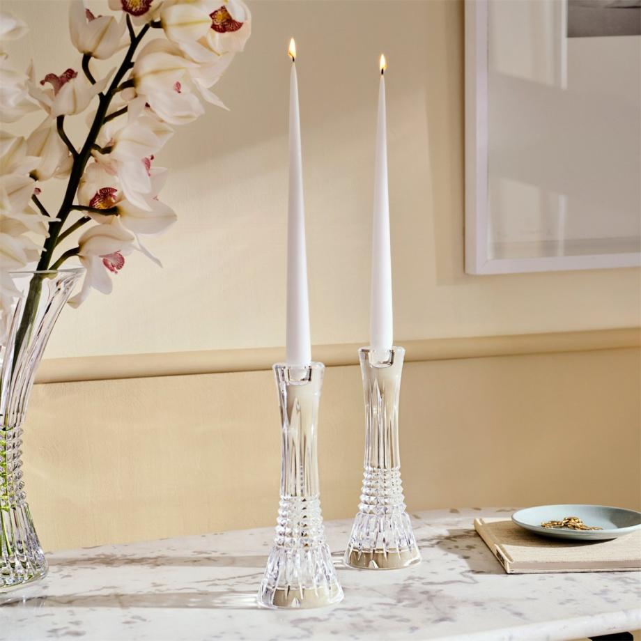 Lismore Diamond Candlestick 25cm, Set of 2