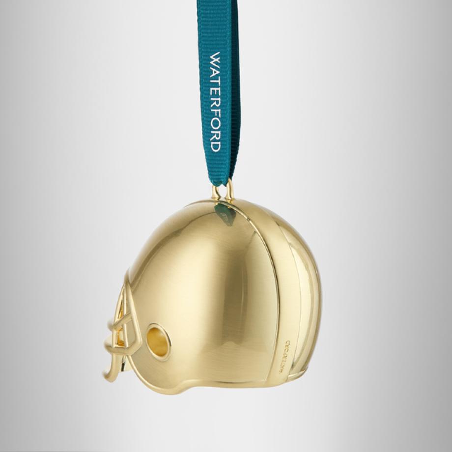 Football Helmet Golden Ornament