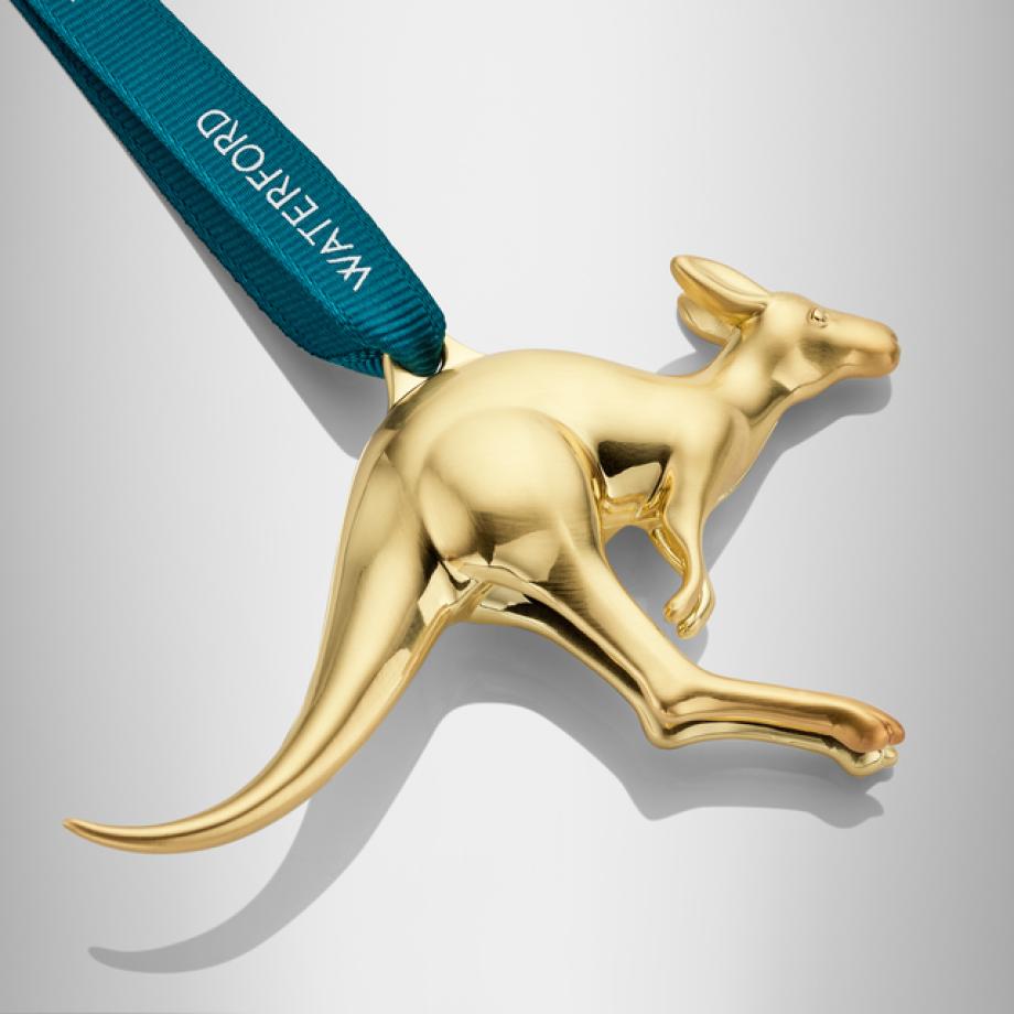 Kangaroo Golden Ornament