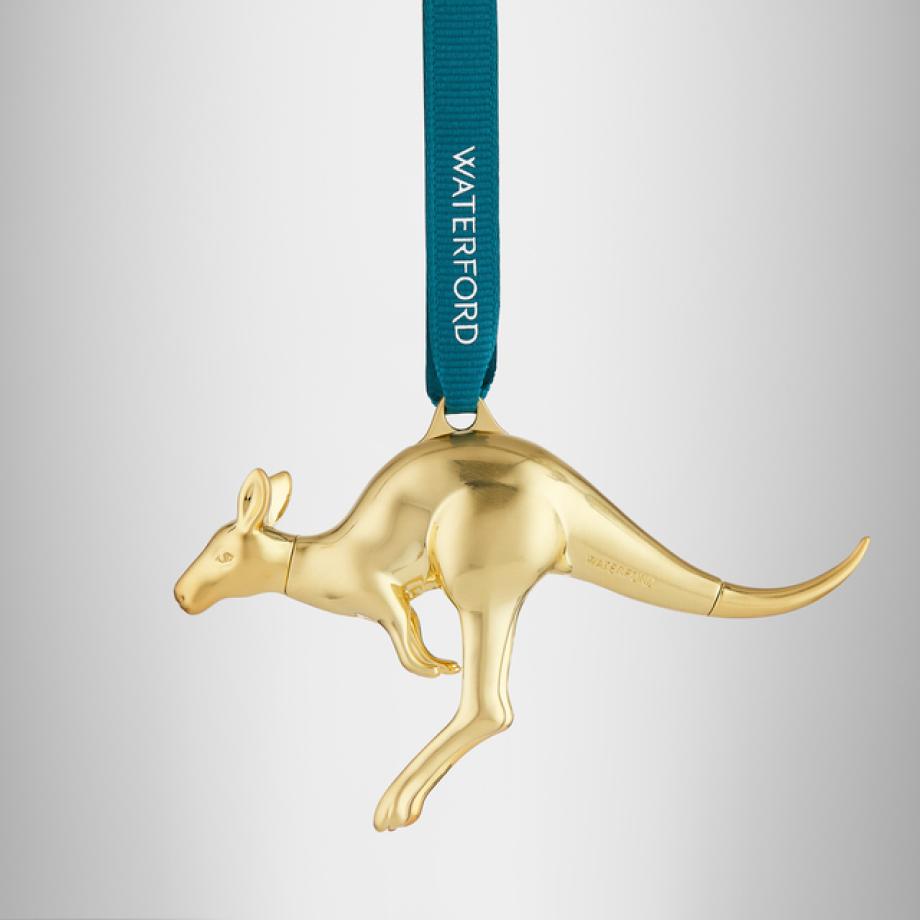 Kangaroo Golden Ornament