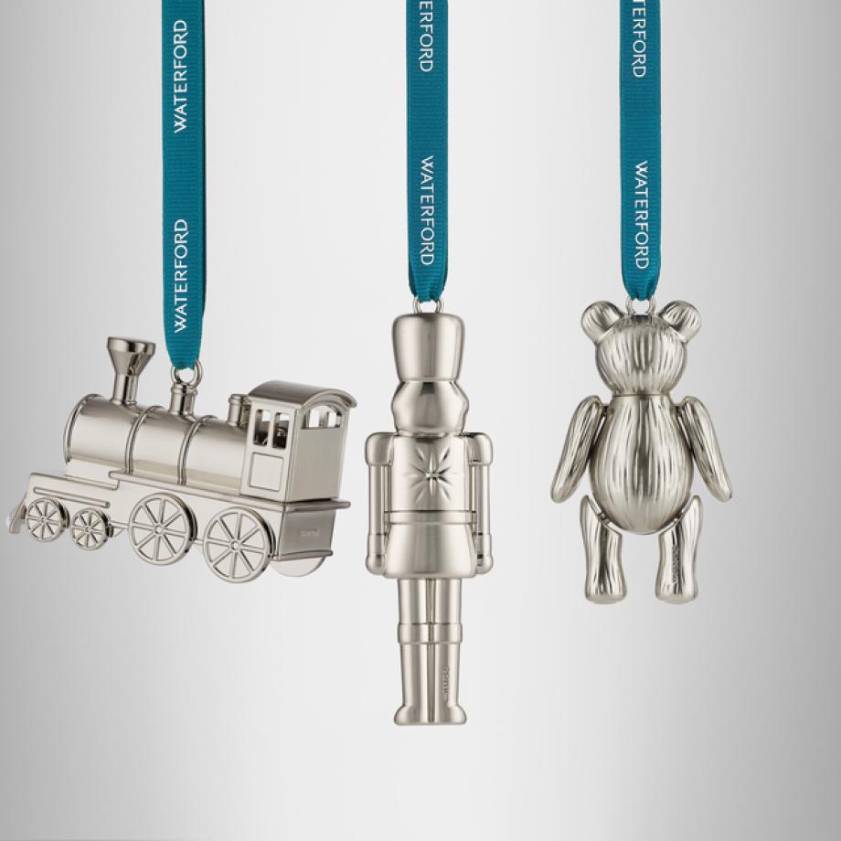 Steam train / Teddy/ Nutcracker Ornament, Set of 3