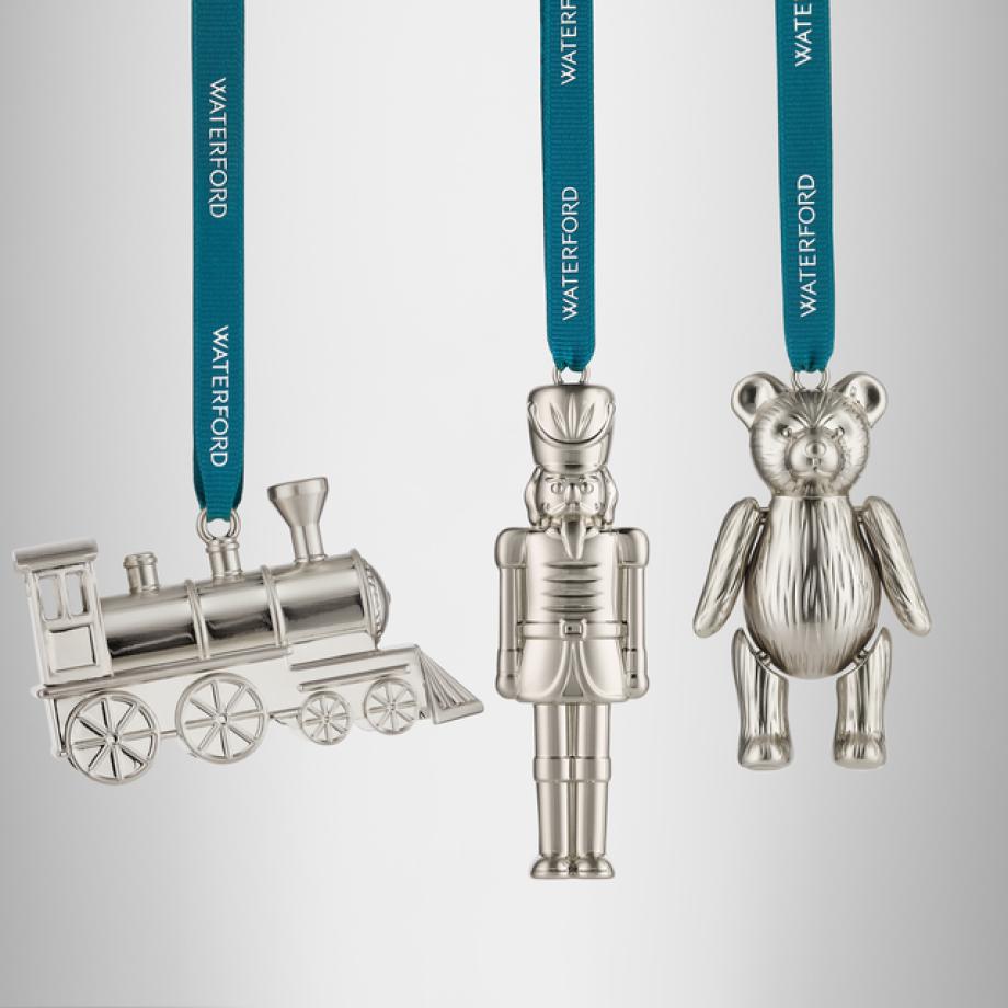 Steam train / Teddy/ Nutcracker Ornament, Set of 3