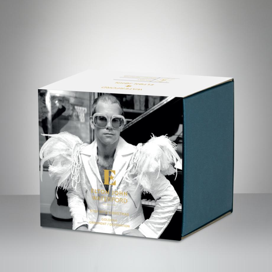 Elton John Golden Ornament