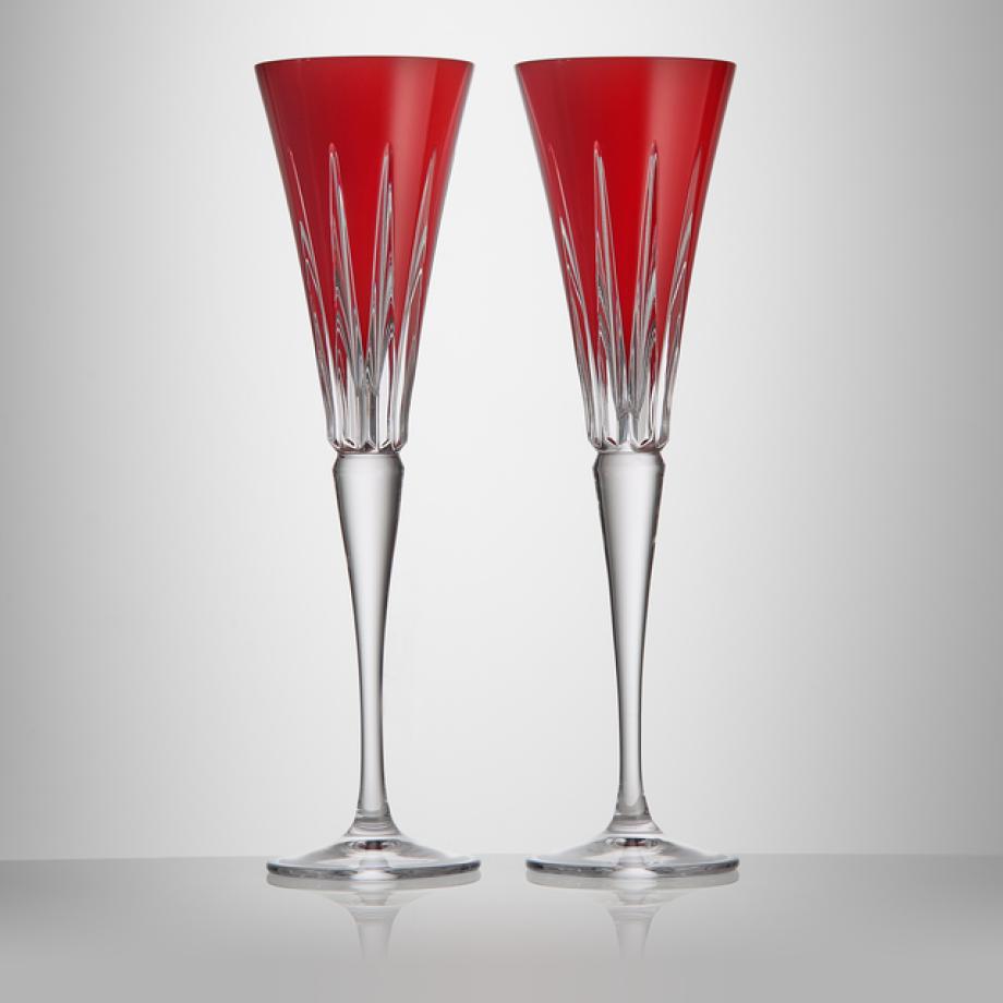 New Year Flutes Firework, Set of 2, Red