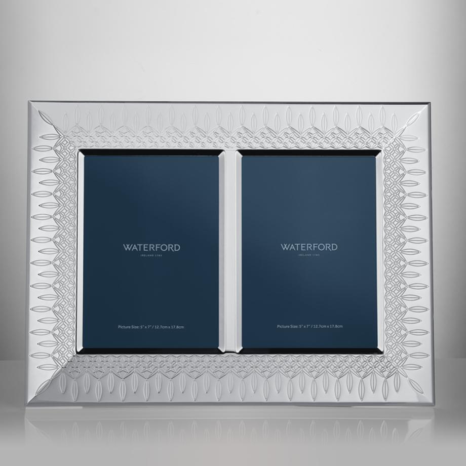 Lismore Double Photo Frame Silver 13x18cm