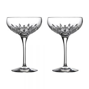 Lismore Essence Champagne Saucer Pair