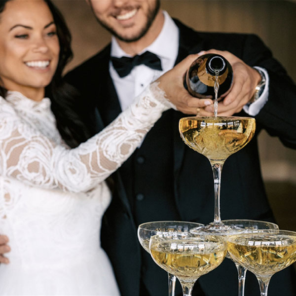 How to Make a Wedding Champagne Tower